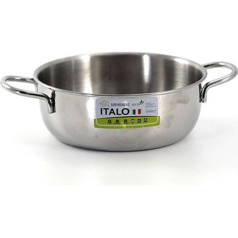Tegame per induzione con 2 manici in acciaio Inox Diametro 20