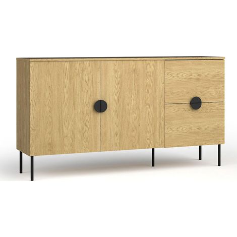 AX LIVING Große Kommode Brunelli 160 cm Eiche Baltic Kommode modern