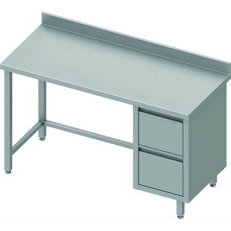 Table Inox Professionnelle avec Tiroir à Droite - Gamme 700 - Stalgast