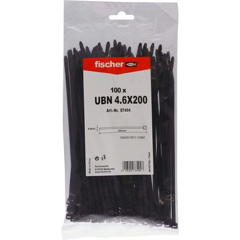Serre-câbles Noir UBN 4,6X200 / boîte de 100 (1/4)