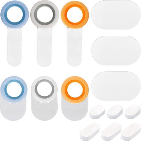 Lot de 6 poignées de siège de toilette portables pour rehausseur de siège de toilette (longues + courtes) (1/5)
