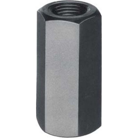 Ecrou allongé, Filetage : M20, 6 pans cote s/plats 30 mm, Cote d'encoignure 33,50 mm, Hauteur : 60 mm (1/4)