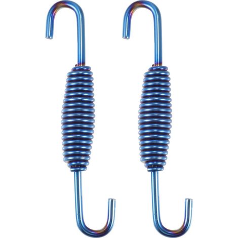 Ressort D'Échappement Universel Bleu 2pcs Acier Inoxydable Acier Inoxydable 304, Longueur 68mm (2.68"), Diamètre 11mm, Pour Scooter ATV Quad, Crochet Pivotant (1/5)
