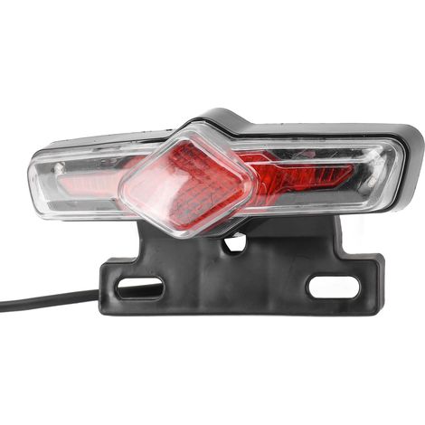 Feu arrière LED pour vélo électrique 36V‑60V avec clignotant et avertisseur sonore, sécurité cyclisme nocturne (1/5)