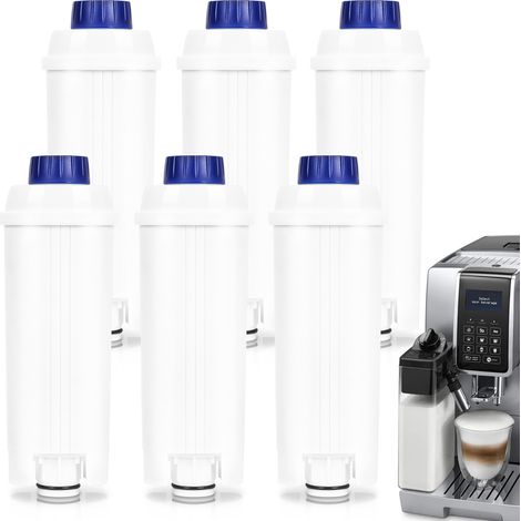 Wolketon 6 Piezas Fiitas DLSC002 Filtro Cafetera para Delonghi Magnifica s. Compatible con las Series ECAM. ESAM. ETAM y BCO
