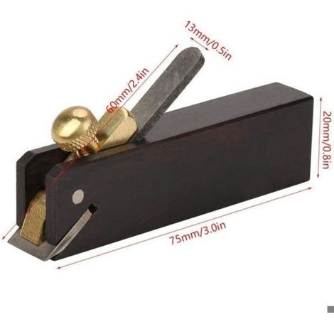 Raboteuse - Ébène - Acier Haute Qualité - Pour Bois Plâtre Panneaux Fibre - Chanfrein Lissage Bords - 1 Pièce (1/4)