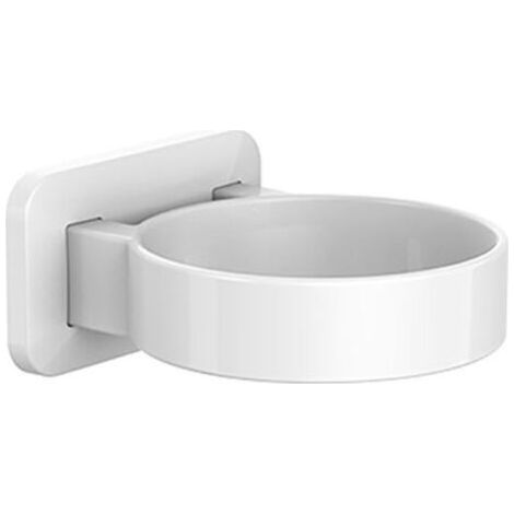 Hair Dryer Wall Mount White No Drilling Easy Installation Durable Material Convenient Storage Space Saving (1/5)