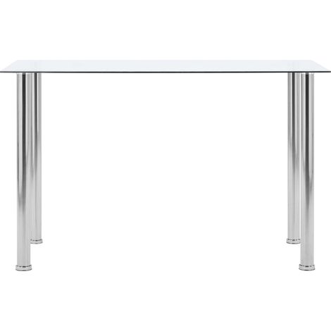 Maison Exclusive - Esstisch Transparent 120 x 60 x 75 cm Hartglas