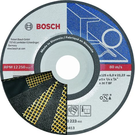 Bosch Accessories 2608600223 Schruppscheibe gekröpft Durchmesser 125 mm Bohrungs-Ø 22.23 mm Metall