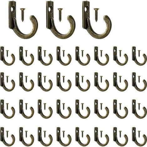 Lot de 58 crochets, petits crochets porte-manteaux, supports simples pour suspendre tasses à café et torchons. (1/5)