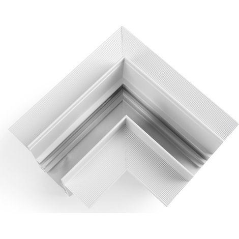 L-Verbinder für Einbau-Magnetschienen 20 mm - Horizontal