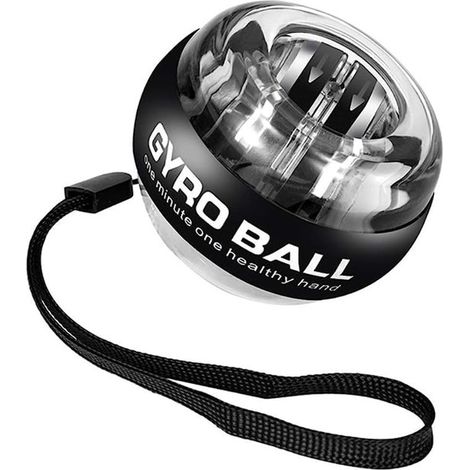 Balle d'exercice (Power Ball) – Renforcement avant-bras/poignet – Démarrage automatique et LED – Dragonne et manuel inclus (1/5)