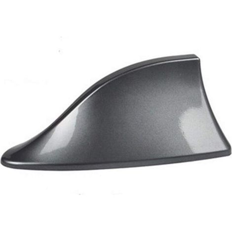 Antenne aileron de requin en plastique ABS, style toit, universelle pour la plupart des voitures - Grise