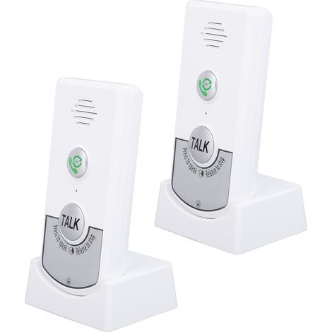 Interphone sans fil 2 voies 1000m portée longue systère communication voix maison hôpital kit 2 postes ABS 2000mAh (1/5)