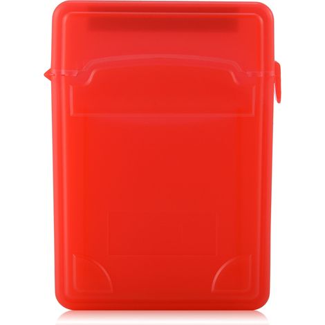 Stoßfeste Schutzhülle für 2,5-Zoll-Festplatten (HDD/SSD) – Antistatische Aufbewahrungsbox – Rot