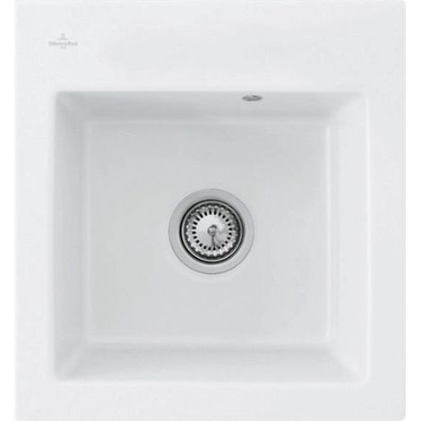 V&B Einbauspüle SUBWAY XS FLAT 440x475mm Handbetätigung stone white