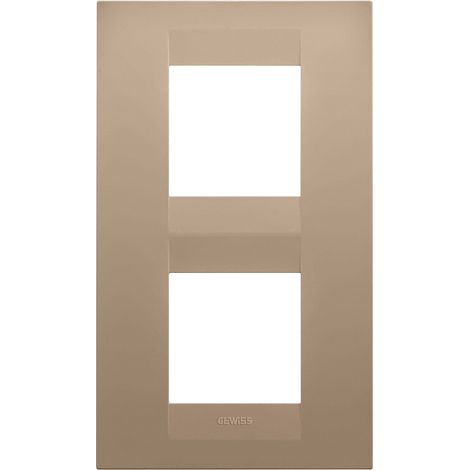 PLAQUE GEO 2+2P V CUIVRE DOUX GEWISS GW16424VX