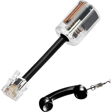 démêleur de câble téléphonique rotatif à 360 ° anti-enchevêtrement RJ9 4P4C câble combiné pour téléphone fixe et téléphone de bureau (1/5)
