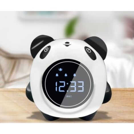 Réveil numérique LED Panda pour enfants, horloge de chevet pour chambre d'enfant avec affichage lumineux (1/4)
