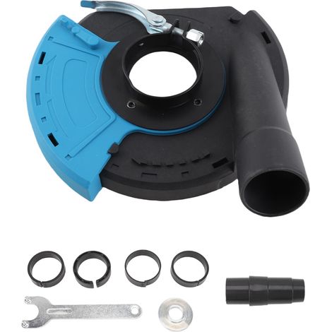 Capot de protection contre la poussière pour meuleuse d'angle, bleu et noir, 12,7 cm (5 pouces), multifonctionnel, pour le meulage de la pierre, des sols et du béton. (1/5)
