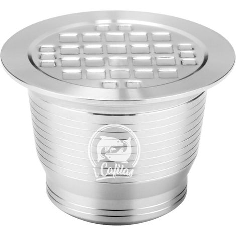 Kompatibel mit Nespresso Edelstahl-Kaffeekapsel, wiederverwendbare und nachfüllbare Kaffeekapsel, Tassenfilter