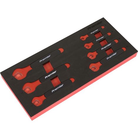 Sealey TBTE03 Premier Insulated Open-End Spanner Set with Tool Tray 7pc - VDE Approved (1/5)