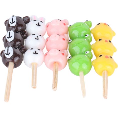 Lot de 5 figurines miniatures de nourriture, bonbons acidulés miniatures, pour maison de poupée et décoration artistique DIY. (1/5)