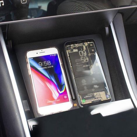 [Yuexinghui] Câble de charge rapide double compatible avec la Tesla Model 3 et carte de charge sans fil centrale Tesla (1/5)