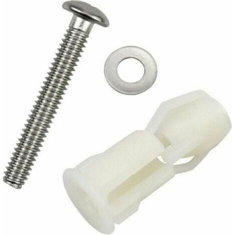 2 vis expansion fixation abattant WC, ensemble réparation pour couvercle toilette lunette (1/4)