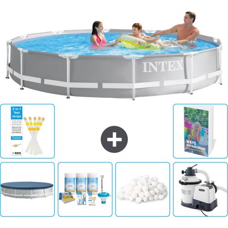 Prism Frame Pool Rund - 366x76 cm - 7-teilig S15