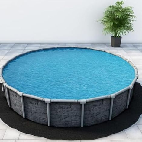 Tapis de piscine rond de 12ft pour piscine hors sol – Tapis de piscine extérieur pour piscine hors sol (1/5)