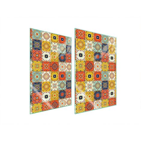 Plaque de protection en verre pour la cuisine, mosaïque 2x35x52 (1/5)