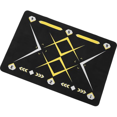 Tapis D'entraînement de Football Antidérapant en Diatomite Noir et Jaune, Tapis pour Contrôle des Pas, Isolation Phonique, pour Entraînement en Salle et Amélioration Technique (1/5)