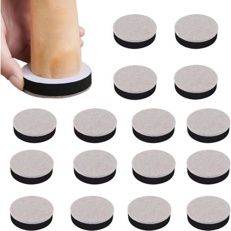 16-piece set of sturdy round furniture mats for beds, sofas, desks, chairs, wardrobes, etc.