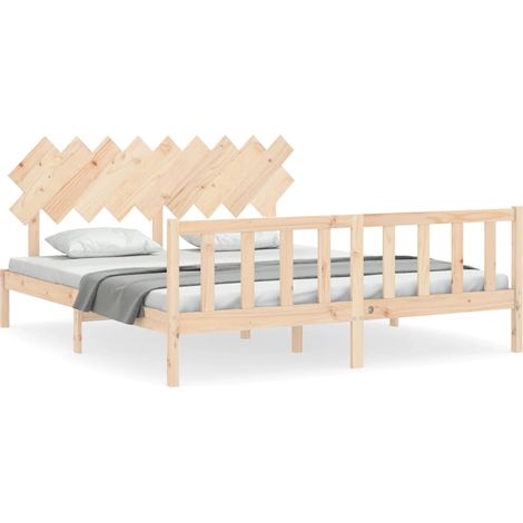 Maison Exclusive - Estructura de cama de matrimonio con cabecero