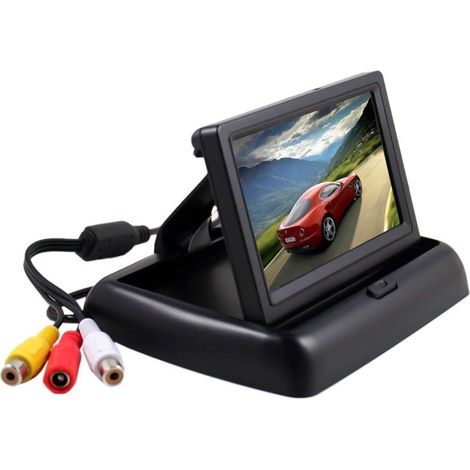 Monitor A Scomparsa Auto Retromarcia A Colori 4.3" Per Telecamera Parcheggio