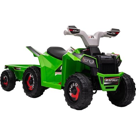 Quad elettrico per bambini ricaricabile 2,5 km/h con rimorchio 50 min verde MODENUIT (1/3)