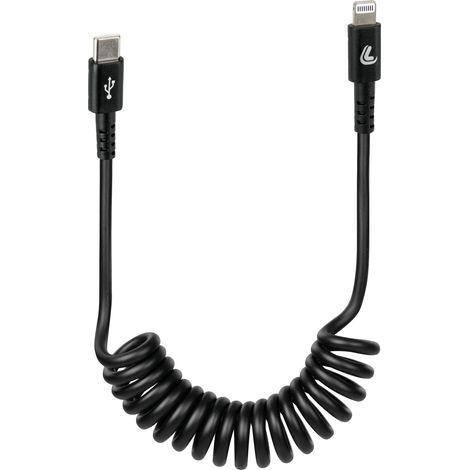 Cavo a spirale Usb Type-C  Apple 8 Pin - 100 cm - Nero (1/3)