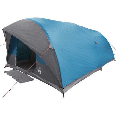 vidaXL Tienda túnel 10 persona Impermeable Azul tafetán (1/2)