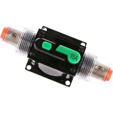 Disjoncteur automatique, disjoncteur automatique en ligne 12 V-48 V DC interrupteur de réinitialisation manuelle porte-fusible de voiture boîte à fusibles en ligne (1/5)
