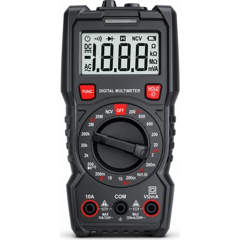 Multimetro digitale portatile per misurazione AC DC 200V 1000V (1/5)