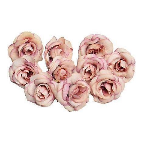 10 roses artificielles de 4 cm, têtes de fleurs, pour décoration DIY de mariage, fêtes ou chambre.rose vif (1/5)