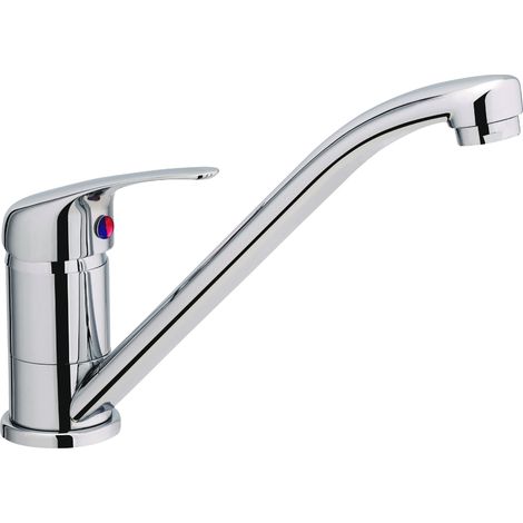 Schläfer 0500410 - Rubinetto Miscelatore Monocomando per Lavello Cucina Serie Creta Cromato, Bocca Girevole 360°, Design Moderno, Rubinetto da Cucina Salvaspazio in Ottone Cromo