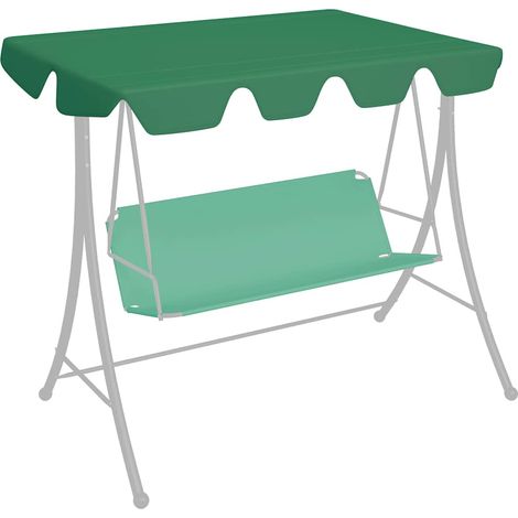 Ersatzdach für Hollywoodschaukel Grün 150/130x105/70 cm