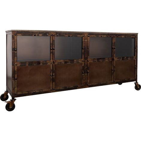 Sideboard Mango 180x40x90 braun lackiert HEAVY INDUSTRY 215