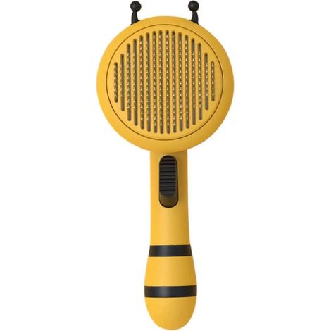 Brosse pour chat pour la mue, brosse autonettoyante en forme d'abeille, outil de toilettage pour animaux de compagnie qui élimine le sous-poil mort. (1/5)