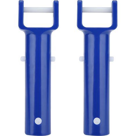 Tête de Clip de Brosse de Piscine en Forme V - Accessoire de Remplacement avec 2 Pièces Bleu ABS (1/5)