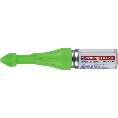 Edding – Marqueur spray vert fluorescent – Largeur de trait 3-13 mm – Design sans bouchon pour utilisation facile – Bouchon de sécurité