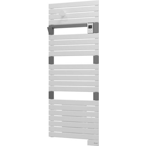 Sauter – Sèche-serviette électrique soufflant 1750W – Soufflerie 1000W pour séchage rapide – Inertie fluide – H140,5 x L55 cm – Acier blanc (1/2)