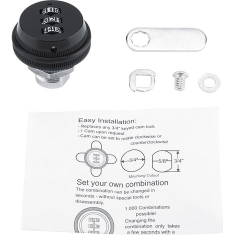 Coffre-fort numérique en alliage de zinc, serrure à combinaison pour armoire à codes, pratique et sécurisée (1/5)